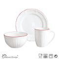 16PCS White Porcelain Dinner Set Wholesale